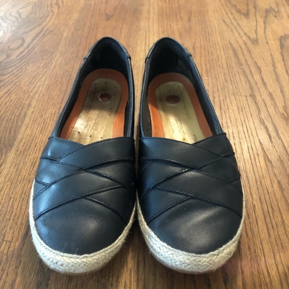 Clarks Structured Danelly Shine Black Leather 8 1… - image 1